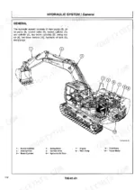 Hitachi EX200-3 excavator manual, hydraulic system: the main and pilot circuits and how the control valve routes pump flow to the cylinders and motors.