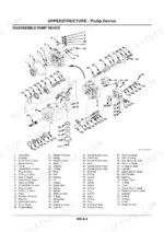 hitachi-ex80-5-hydraulic-excavator-workshop-manual-tt152e-na-exploded-view-343.webp Hitachi EX80-5 exploded view diagram for pump device disassembly with numbered parts list from 1 to 79.
