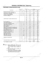 hitachi-ex80u-hydraulic-excavator-service-manual-torque-360.webp Hitachi EX80u tightening torque specifications table for bolts, nuts, and union fittings on engine, hydraulic, and chassis components.