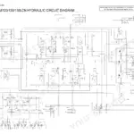 Hitachi Zaxis 110 to 130LCN hydraulic circuit diagram with main pumps, control valve and travel motors