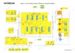hitachi-zaxis-110-110m-120-130-130lcn-125us-135us-135ur-repair-manual-excavator-hydraulic-circuit-colour-823-1.webp Hitachi Zaxis 110 to 135US colour hydraulic circuit sheet with pump and valve sections highlighted