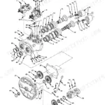 Hitachi ZAXIS 160W, ZAXIS 210W exploded view diagram for pump device disassembly showing internal components, gears, and housing.