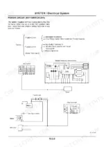 Hitachi ZAXIS30, ZAXIS35, ZAXIS40, ZAXIS50 electrical system power circuit wiring diagram with key switch and battery.