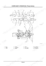 hitachi-zx110-3-zx135us-3-excavator-repair-manual-component-operation-229.webp Hitachi ZX110-3, ZX110M-3, ZX120-3, ZX130K-3, ZX130L-3, ZX135US-3, ZX135USK-3, ZX135USL-3 hydraulic pump device component operation diagram.