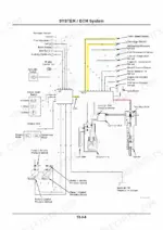 hitachi-zx110-3-zx135us-3-excavator-repair-manual-ecm-system-diagram-155.webp Hitachi ZX110-3 to ZX135USL-3 ECM system diagram showing sensors, fuel system, injectors, and pump pressure sensor connections.