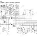 Hitachi ZX27U-3, ZX30U-3, ZX35U-3 standard electrical circuit wiring diagram.