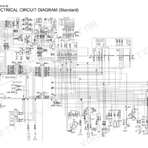 Hitachi ZX27U-3, ZX30U-3, ZX35U-3 standard electrical circuit wiring diagram.