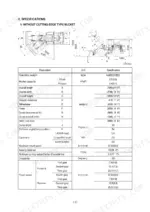 hyundai-757-7-wheel-loader-service-manual-specs-22.webp Hyundai 757-7 wheel loader specifications table and dimensional diagram for bucket without cutting edge.