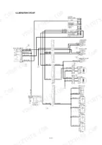 hyundai-7803ase01-to-7803a2se04-wheel-loader-service-manual-wiring-563.webp Hyundai 7803ASE01, 7803ASE02, 7803A2SE03, 7803A2SE04 illumination circuit wiring diagram showing fuse box, switches, and lights.