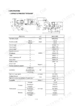 hyundai-hl730-7-wheel-loader-service-manual-specs-19-1.webp Hyundai HL740TM-3 wheel loader specifications table and dimensional diagram for bucket without cutting edge.