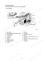 Hyundai HL730-7A, HL730XTD-7A, HL730TM-7A engine fuel system diagram with numbered component list and flow paths.