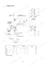 hyundai-hl770-7-wheel-loader-service-manual-hydraulic-45.webp Hyundai HL770 hydraulic circuit diagram showing torque converter, pressure control valve, and solenoid voltage operation table.