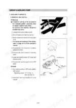 hyundai-hsl650-7a-skid-steer-loader-service-manual-procedures-42.webp Hyundai HSL650-7A auxiliary pump removal and installation procedure with exploded view diagram of pump, HST pump, and hoses.