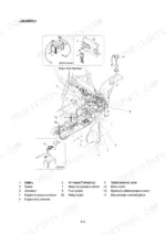 hyundai-hsl810-skid-steer-loader-service-manual-wiring-88.webp Hyundai HSL810 electrical system diagram showing battery, starter, relay board, fuel sender, and engine sensors with component list.