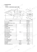 hyundai-r110-7-r110d-7-hydraulic-excavator-service-manual-specs-20.webp Hyundai R110-7, R110D-7 excavator specifications table with dimensional diagram for mono boom and arm configuration.