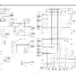 Hyundai R110-7, R110D-7 electrical circuit wiring diagram showing fuse box, harness connections, and CPU controller pinouts.