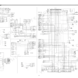 Hyundai R110-7, R110D-7 electrical circuit wiring diagram showing fuse box, harness connections, and CPU controller pinouts.