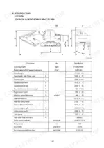 hyundai-r110-7a-r110d-7a-hydraulic-excavator-shop-manual-specs-12.webp Hyundai R110-7A, R110D-7A excavator dimensions diagram and technical specifications table for mono boom and arm configuration.