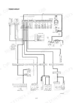 hyundai-r110-7a-r110d-7a-hydraulic-excavator-shop-manual-wiring-145.webp Hyundai R110-7A, R110D-7A power circuit wiring diagram showing battery, fuse box, relays, and controller connections.