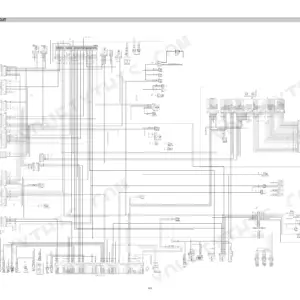 Hyundai R140LC-7A, R140LCD-7A, R140LCM-7A electrical circuit wiring diagram showing ECM, CPU controller, and harness connections.