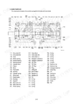 hyundai-r140w-7a-wheel-excavator-shop-manual-exploded-view-39.webp Hyundai R140W-7A main pump exploded view diagram and parts list showing piston pumps, valve block, and internal components.
