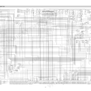 Hyundai R140W-9 electrical circuit wiring diagram showing fuse box, engine ECM, relays, and harness connections.