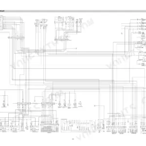 Hyundai R16-9 electrical circuit wiring diagram showing fuse box, monitor, starter, alternator, and various sensors.