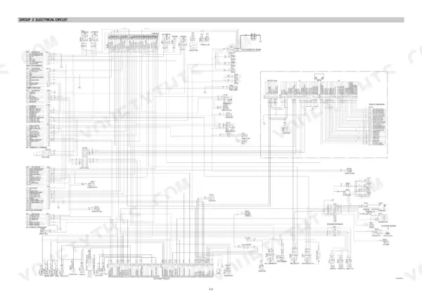Hyundai R160LC-7A, R160LCD-7A electrical system wiring diagram showing ECU, harness connections, and controller pinouts.