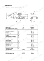 hyundai-r180lc-3-crawler-excavator-service-manual-specs-18.webp Hyundai R180LC-3 excavator specifications table with dimensional diagrams for boom, arm, and undercarriage components.