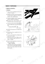 hyundai-r180lc-7-crawler-excavator-shop-manual-procedures-331.webp Hyundai R180LC-7 hydraulic pump device removal and installation procedure with component diagrams and hose identification.
