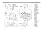 hyundai-r200w-3-hydraulic-excavator-service-manual-hydraulic-115.webp Hyundai R200W-3 hydraulic circuit diagram showing main pump, control valves, and cylinders with numbered component legend.