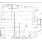Hyundai R200W-7A electrical circuit diagram showing frame, air-con, cabin, and console harness connections.