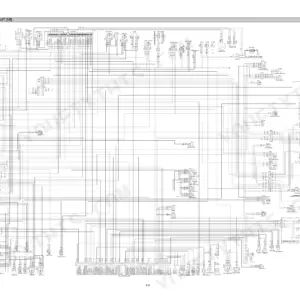 Hyundai R200W-7A electrical circuit diagram showing frame, air-con, cabin, and console harness connections.
