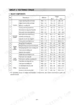hyundai-r210nlc-7a-crawler-excavator-service-manual-torque-321.webp Hyundai R210NLC-7A tightening torque table for engine, hydraulic, power train, and undercarriage major components.