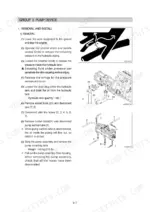 hyundai-r235lcr-9-hydraulic-excavator-shop-manual-procedures-373.webp Hyundai R235LCR-9 pump device removal and install procedure with hydraulic pump exploded view diagrams and hose connection steps.