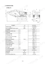 hyundai-r250lc-7a-r250nlc-7a-hydraulic-excavator-service-manual-specs-21.webp Hyundai R250LC-7A, R250NLC-7A excavator dimensions diagram and technical specifications table for operating weight and travel.