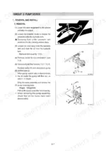 hyundai-r300lc-7-crawler-excavator-service-manual-procedures-310.webp Hyundai R300LC-7 pump device removal and install procedure with hydraulic pump exploded view diagrams and hose connection labels.