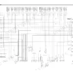 Hyundai R300LC-7 electrical circuit wiring diagram showing cabin harness, fuse box, and console connections.