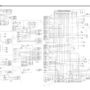 Hyundai R305LC-7, R305NLC-7 electrical circuit wiring diagram showing harness connections, fuse box, and CPU controller pinouts.