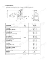 Hyundai R35Z-7A excavator dimensions diagram and technical specifications table for mono boom and arm configuration.