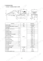 hyundai-r370lc-7-crawler-excavator-service-manual-specs-19.webp Hyundai R370LC-7 excavator technical specifications table and dimensional diagram with 6.5m boom and 2.50m arm.