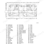 Hyundai R500LC-7 main pump exploded view diagram with numbered parts list for piston pumps and valve block components.