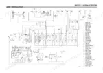 Hyundai R55W-7A hydraulic circuit diagram showing main pump, control valves, and cylinders with numbered component legend.