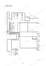 Hyundai R55W-7A power circuit wiring diagram showing battery, master switch, fuse box, and electrical component connections.