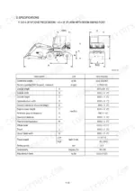 Hyundai R55W-9 excavator dimensions diagram and technical specifications table for weight, capacity, and travel speed.