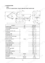 hyundai-r80-7-hydraulic-excavator-shop-manual-specs-12.webp Hyundai R80-7, ROBEX 80-7 excavator dimensions diagram and technical specifications table for mono boom and dozer blade.