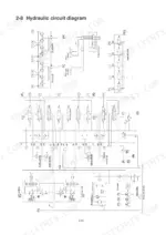 hyundai-robex-16-7-crawler-excavator-service-manual-hydraulic-22.webp Hyundai Robex 16-7 hydraulic circuit diagram showing travel motors, cylinders, solenoid valves, and oil cooler components.