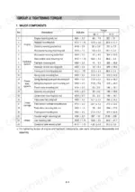 hyundai-robex-210lc-7h-crawler-excavator-shop-manual-torque-342.webp Hyundai ROBEX 210LC-7H tightening torque table for major components including engine, hydraulic, and undercarriage systems.