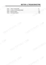 hyundai-robex-210lc-7h-crawler-excavator-shop-manual-troubleshooting-247.webp Hyundai ROBEX 210LC-7H Section 6 Troubleshooting table of contents for hydraulic, electrical, and mechatronics systems.
