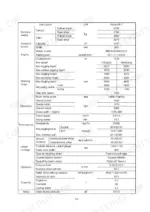 hyundai-robex-28-7-crawler-excavator-service-manual-specs-11.webp Hyundai Robex 28-7 technical specifications table including machine weight, engine, working range, performance, and hydraulic data.